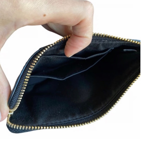 NEW Coach Small Corner Zip Wristlet Signature Canvas With Stripe Brown / Black - Picture 8 of 8